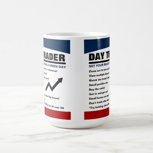 DAG stelde de HANDELAAR uw regels voor een groene  Koffiemok (Center)