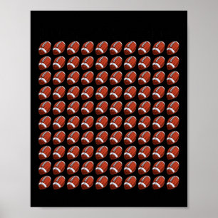 Dag Student Jongens Meisjes Football 100 dagen Sch Poster