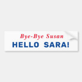 Dag Susan, Hallo Sara. Bumpersticker (Voorkant)