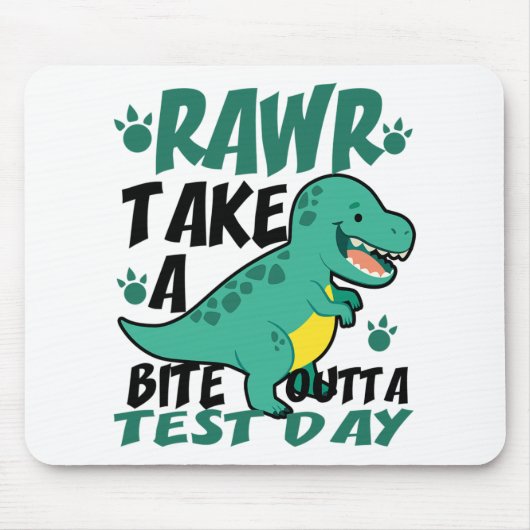 Dag T-rex Grappige Student Leraar Dinosaurus Exame Muismat (Voorkant)