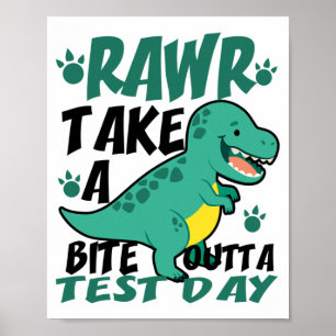Dag T-rex Grappige Student Leraar Dinosaurus Exame Poster