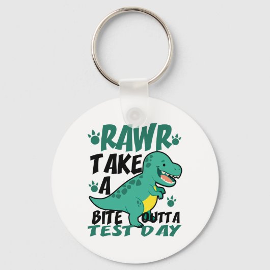 Dag T-rex Grappige Student Leraar Dinosaurus Exame Sleutelhanger (Voorkant)