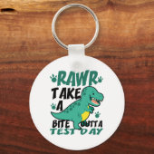 Dag T-rex Grappige Student Leraar Dinosaurus Exame Sleutelhanger (Voorkant)
