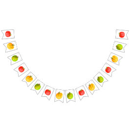 Dag tegen herfst appelvrucht vlaggetjes