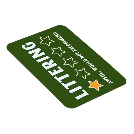 Dag tegen zwerfvuil op aarde magneet (Rechterzijde)