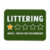 Dag tegen zwerfvuil op aarde magneet (Horizontaal)