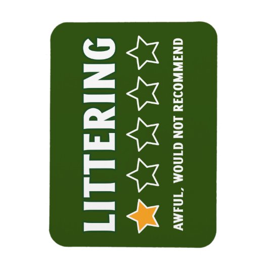 Dag tegen zwerfvuil op aarde magneet (Verticaal)