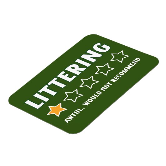 Dag tegen zwerfvuil op aarde magneet (Linkerzijde)