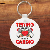 Dag testen seizoen is mijn cardio grappige test da sleutelhanger (Voorkant)
