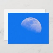 Dag tijd Maan op een heldere lentedag Briefkaart (Voorkant / Achterkant)