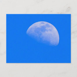 Dag tijd Maan op een heldere lentedag Briefkaart
