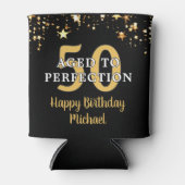 DAG TOT PRESFECTIE Black Gold Stars Blikjeskoeler (Voorkant)