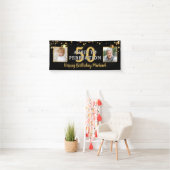 DAG TOT PRESFECTIE Black Gold Stars Spandoek (Insitu)