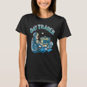 Dag Trader Astronaut in ruimte T-shirt (Voorkant)