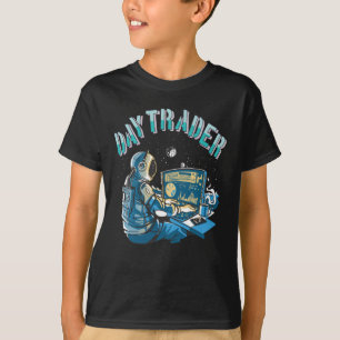 Dag Trader Astronaut in ruimte T-shirt
