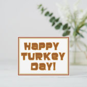 DAG TURKIJE. Thanksgiving begroet Feestdagenkaart (Staand voorkant)