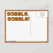 DAG TURKIJE. Thanksgiving begroet Feestdagenkaart (Achterkant)