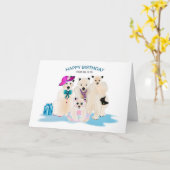 Dag uit de vier Polar Beer familie van ons Kaart (Gele Bloem)