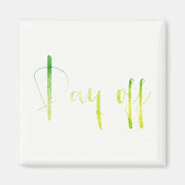 Dag uit Groen Blad Week Planner Home White Magneet