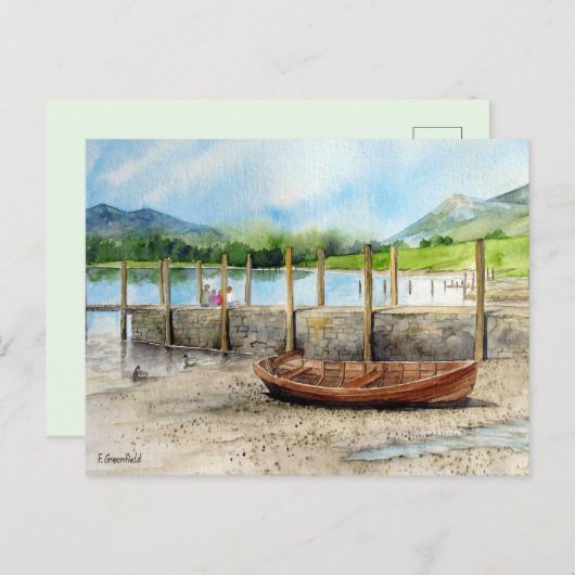 Dag uit het district Cumbria van het meer van Derw Briefkaart (Voorkant / Achterkant)