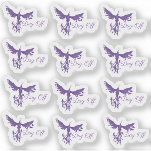 Dag uit Planner Stickers-Phoenix Fire Sticker (Voorkant)