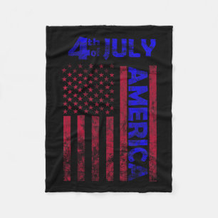 Dag USA Amerika Vlag 4th van juli Happy Funny Fleece Deken