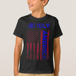 Dag USA Amerika Vlag 4th van juli Happy Funny T-shirt