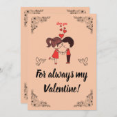 Dag VALENTIJN 14 Feestdagenkaart (Voorkant / Achterkant)