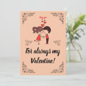 Dag VALENTIJN 14 Feestdagenkaart (Staand voorkant)