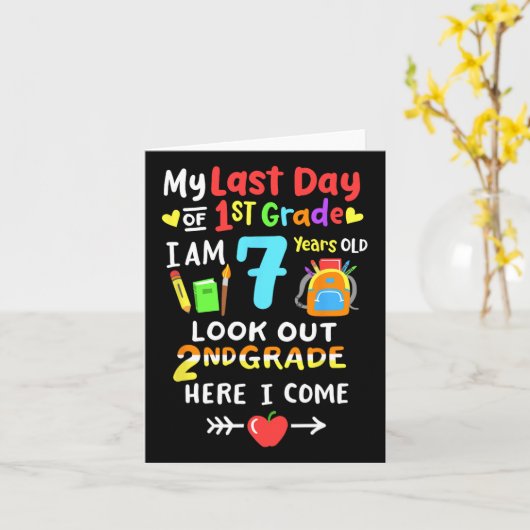 Dag van 1e klas Afstuderen 2e klas hier kom ik Kaart (Gele Bloem)