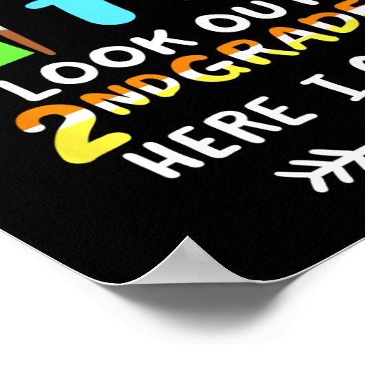 Dag van 1e klas Afstuderen 2e klas hier kom ik Poster (Hoek)