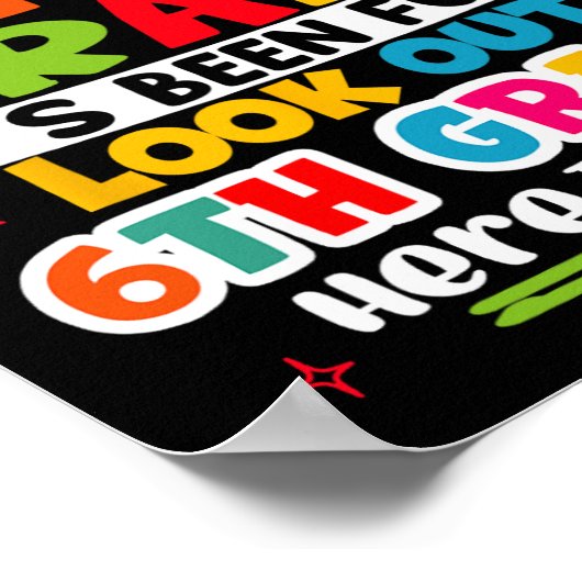 Dag van 5e klas Afstuderen Afstuderen jongens meis Poster (Hoek)