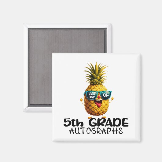 Dag van 5e klas handtekening Afstuderen jongens me Magneet (Voorkant / Achterkant)