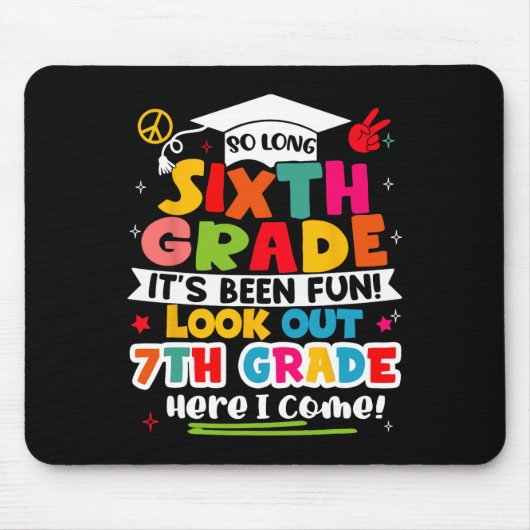 Dag van 6e klas Afstuderen Afstuderen jongens meis Muismat (Voorkant)