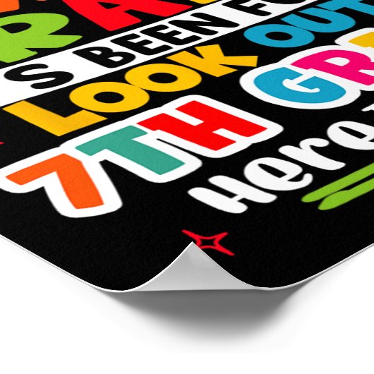 Dag van 6e klas Afstuderen Afstuderen jongens meis Poster (Hoek)