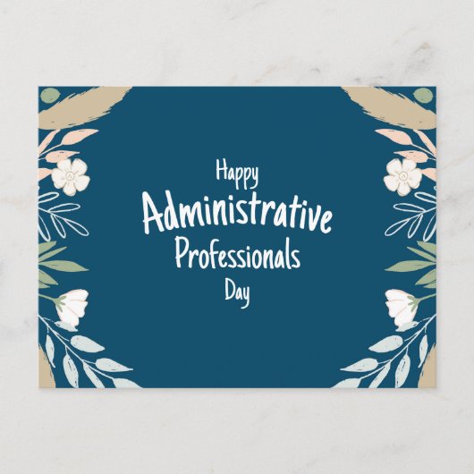 Dag van administratief personeel briefkaart (Voorkant)