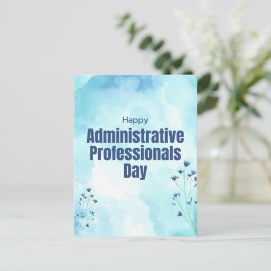 Dag van administratief personeel briefkaart (Staand voorkant)