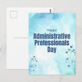 Dag van administratief personeel briefkaart (Voorkant / Achterkant)