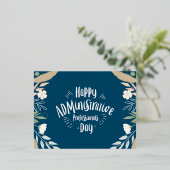 Dag van administratief personeel folie feestdagen briefkaart (Staand Voorkant)