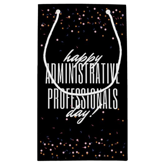 Dag van administratief personeel klein cadeauzakje (Achterkant)