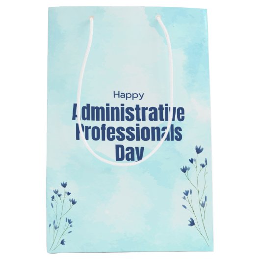 Dag van administratief personeel medium cadeauzakje (Voorkant)