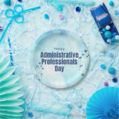 Dag van administratief personeel papieren bordje (Feest)