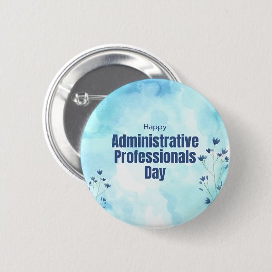 Dag van administratief personeel ronde button 5,7 cm (Voorkant /achterkant)