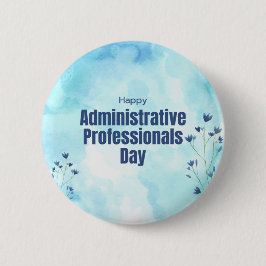 Dag van administratief personeel ronde button 5,7 cm