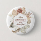 Dag van administratief personeel ronde button 5,7 cm (Voorkant)