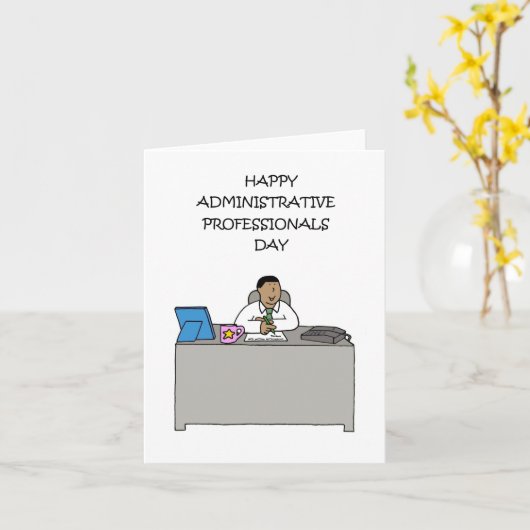 Dag van administratief professionals Afro-Amerikaa Kaart (Gele Bloem)