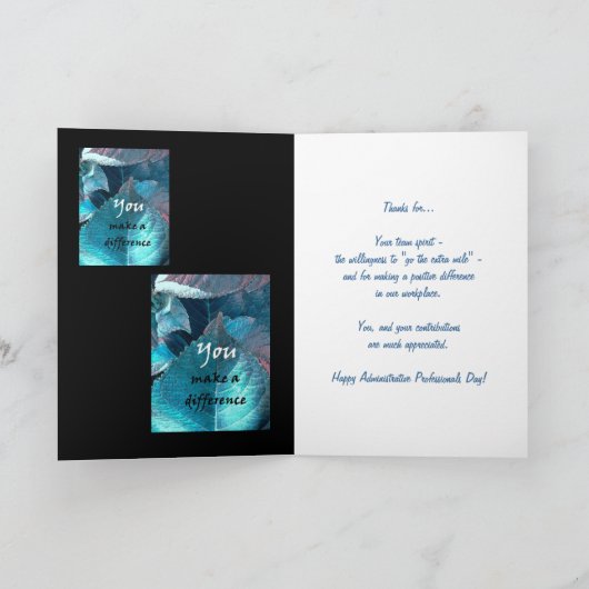 Dag van Administratieve Professionals Dank u Bedankkaart (Binnen)