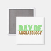 Dag van Archeologie Square Magnet (Voorkant / Achterkant)