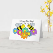 Dag van bijen & de Gelukkige van de Bij van Kaart (Gele Bloem)