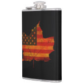 DAG VAN DANKBAARHEID AMERIKAANSE VLAG HERFSTBLADER HEUPFLES (Links)